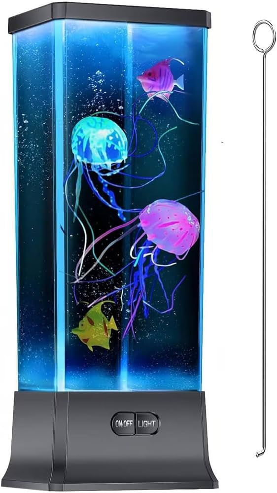 COLORLIFE Electric Jellyfish Tank Table Lamp with Color Changing Light Gift for Kids Men Women Ho... | Amazon (US)