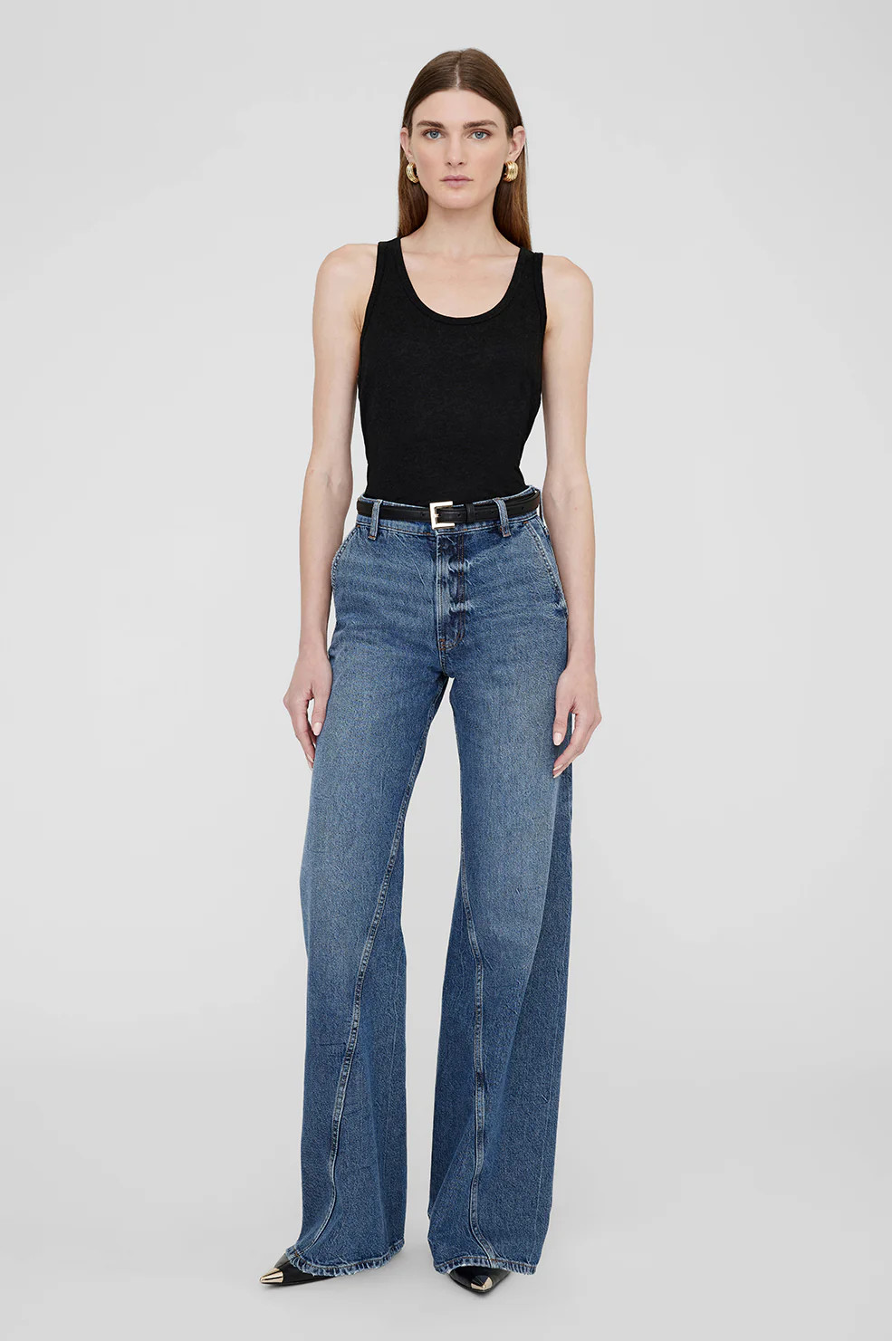 ANINE BING Lori Tank in Heathered Black | Anine Bing