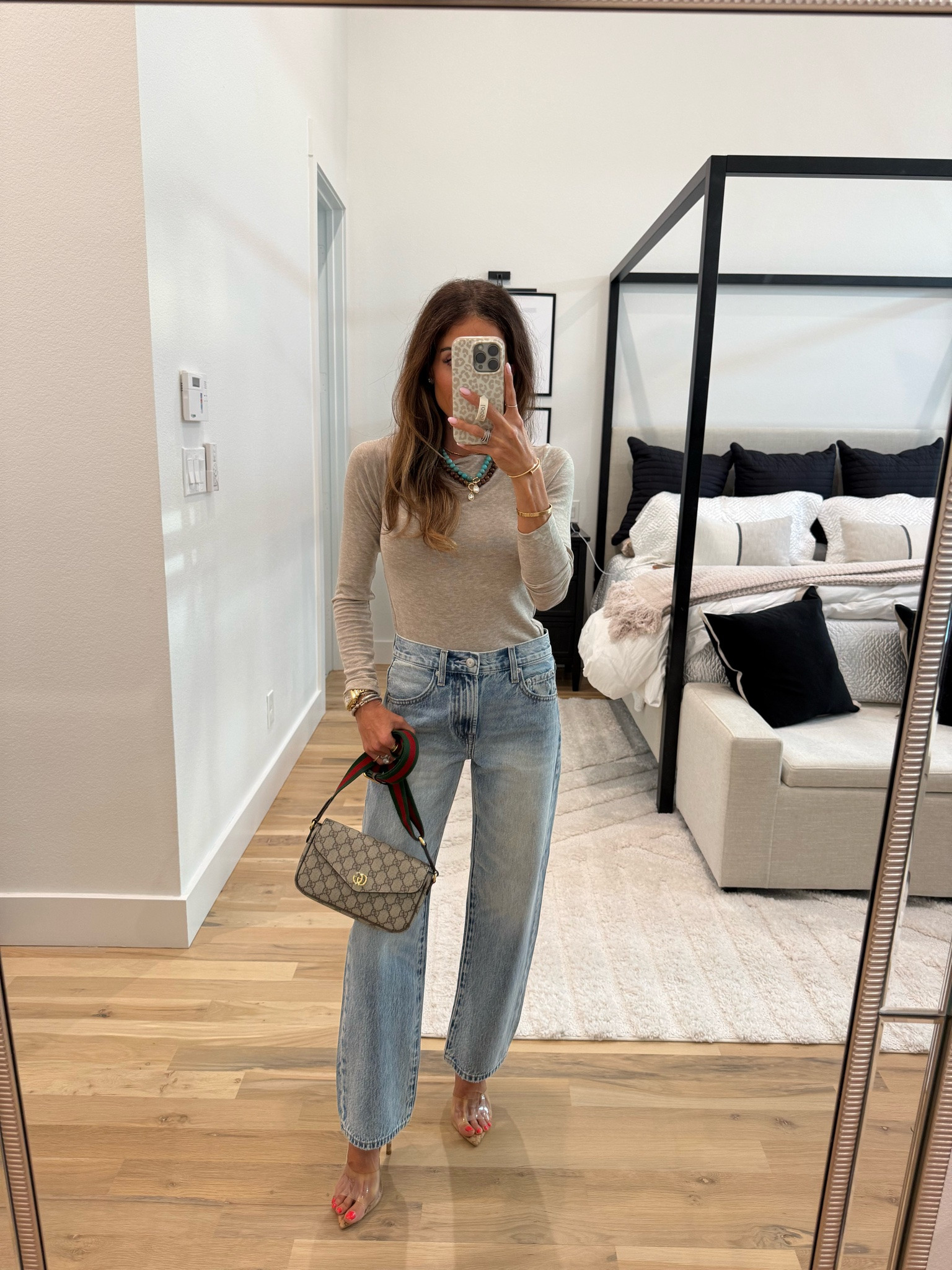 Trending wide leg jeans size 23 petite long sleeve top size xs Gucci bag

#LTKSaleAlert #LTKPetite #LTKootd