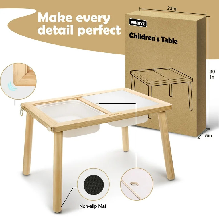 Sweet Time Toddler Table with Storage Bin,Sensory Table for Kids, Kids Activity Table for Play St... | Walmart (US)