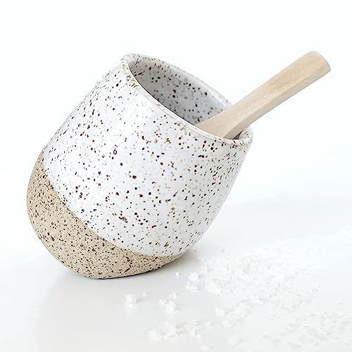 Handmade Condiment Jar with Spoon | Salt holder, counter decor, hostess, birthday, new home gift | Amazon (US)