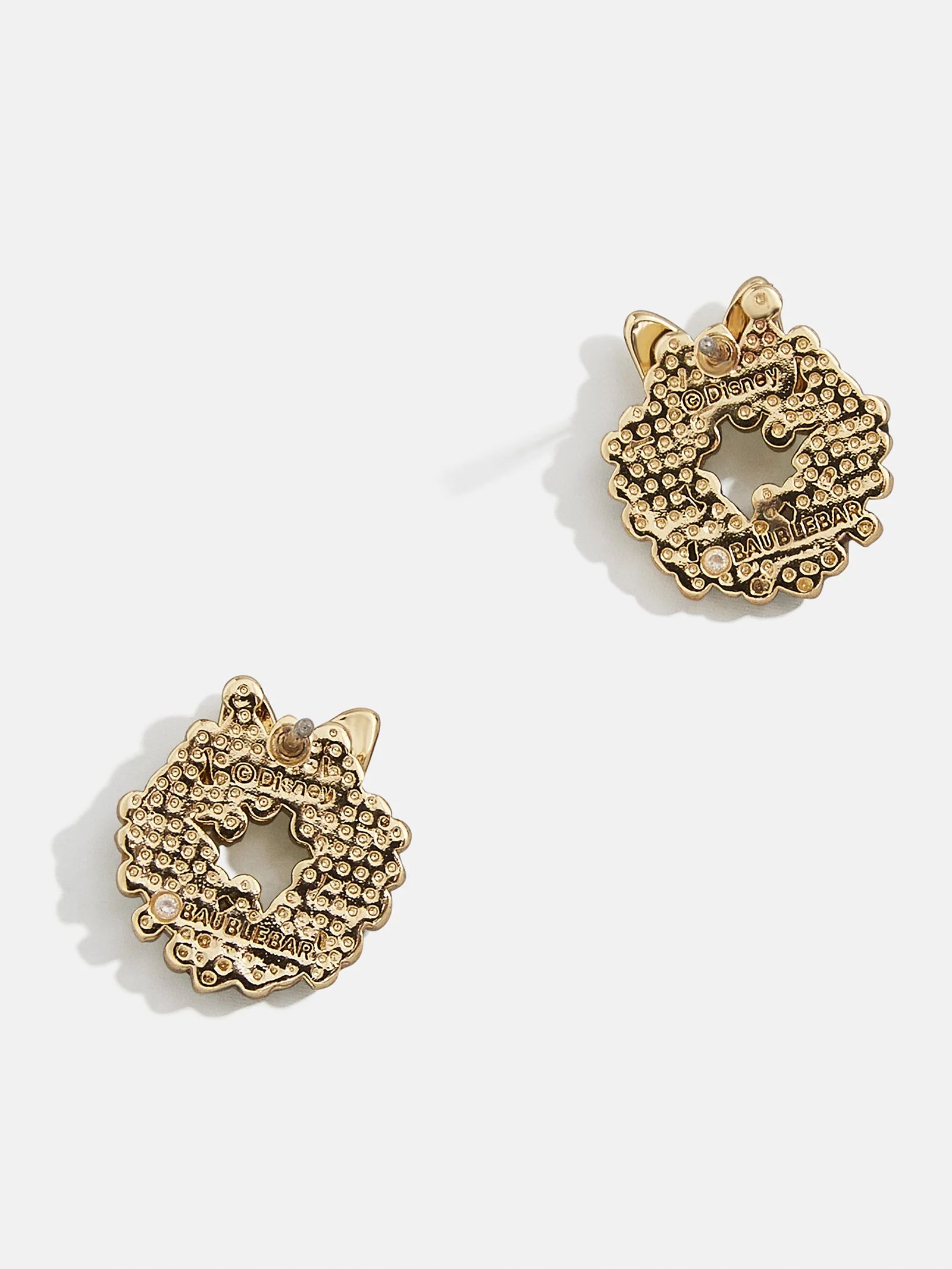 Mickey Mouse Disney Holiday Earrings - Mickey Mouse Wreath Studs | BaubleBar (US)