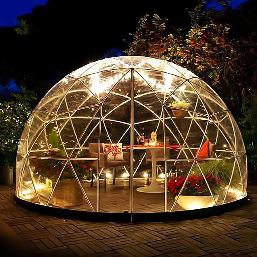 Greenhouse Garden Dome Igloo, 12*7.2 ft PVC Dome Tents, Weatherproof Greenhouse Garden Bubble Ten... | Amazon (US)