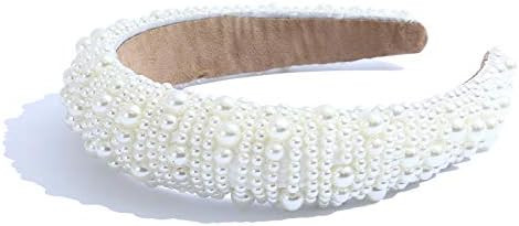 Amazon.com : Pearl Headbands for Women Fashion Head Band Design Bridal Elegant Wedding Headwear W... | Amazon (US)