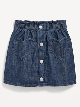 Button-Front Heart-Pocket Jean Skirt for Toddler Girls | Old Navy (US)