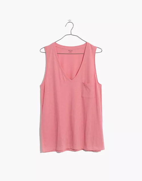 Whisper Cotton V-Neck Pocket Tank | Madewell