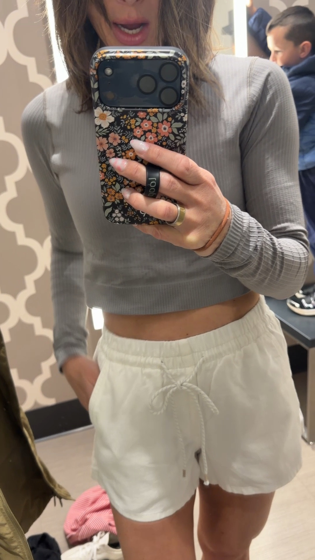 These white linen blend shorts are delightful. I am in an extra small, which is my true target size. The drawstring is working, which is great. The inseam is a nice length, I would say 3 inches. So good!

#LTKSeasonal #LTKOver40 #LTKmomlife