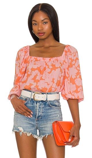 Spring Square Neck in Melon Field | Revolve Clothing (Global)