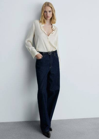 Leather pointed ankle boots black - Woman - 6 - MANGO | MANGO (UK)