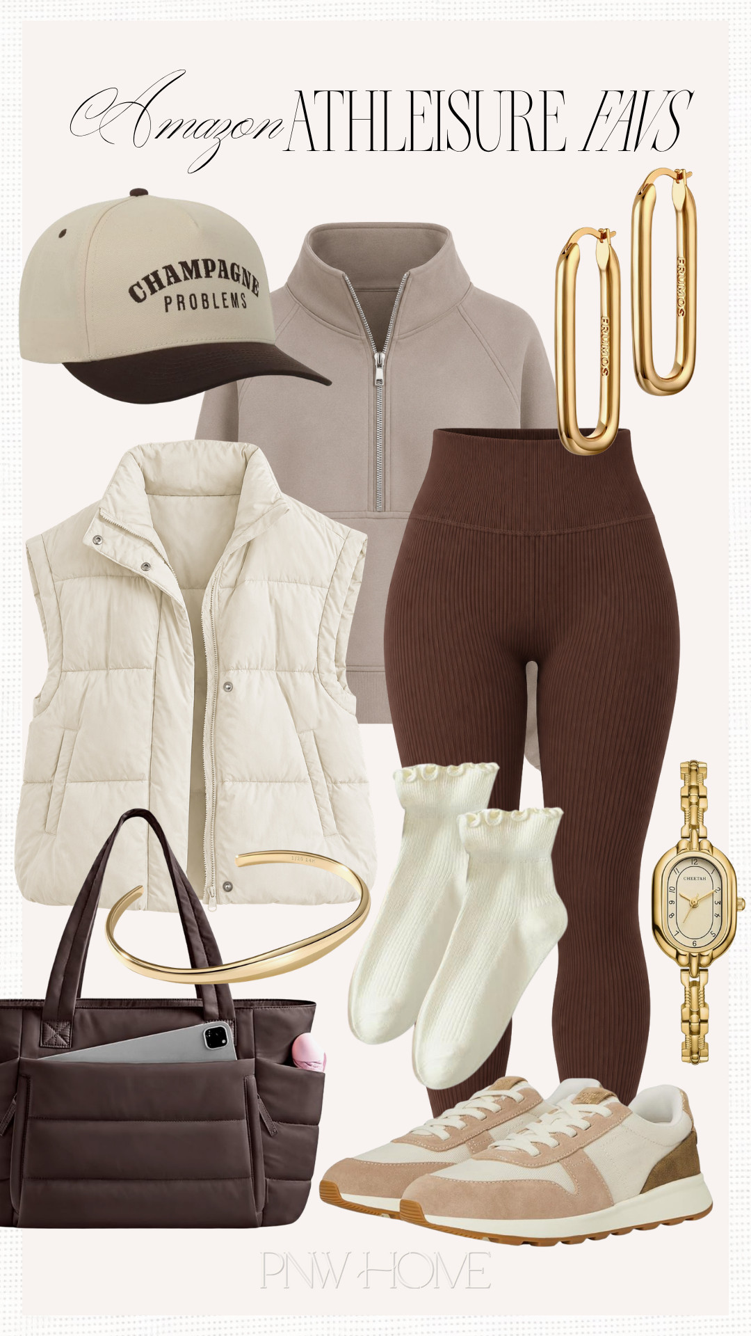 Amazon athleisure finds that are perfect for fall!

fall fashion, fall looks, fall outfit, fall style, brown leggings, ribbed leggings, yoga leggings, mom looks, mom styles, mom outfit, half-zip pullover, sweatshirt, neutral fashion, neutral style, white vest, brown tote bag, puffer tote bag, gym bag, casual outfit, casual looks, casual style, baseball cap, brown cap, hat, gold earrings, gold accessories, gold jewelry, gold watch, gold bangle bracelet, neutral sneakers, tennis shoes 

 #LTKgrwm #LTKootd #LTKmomlife