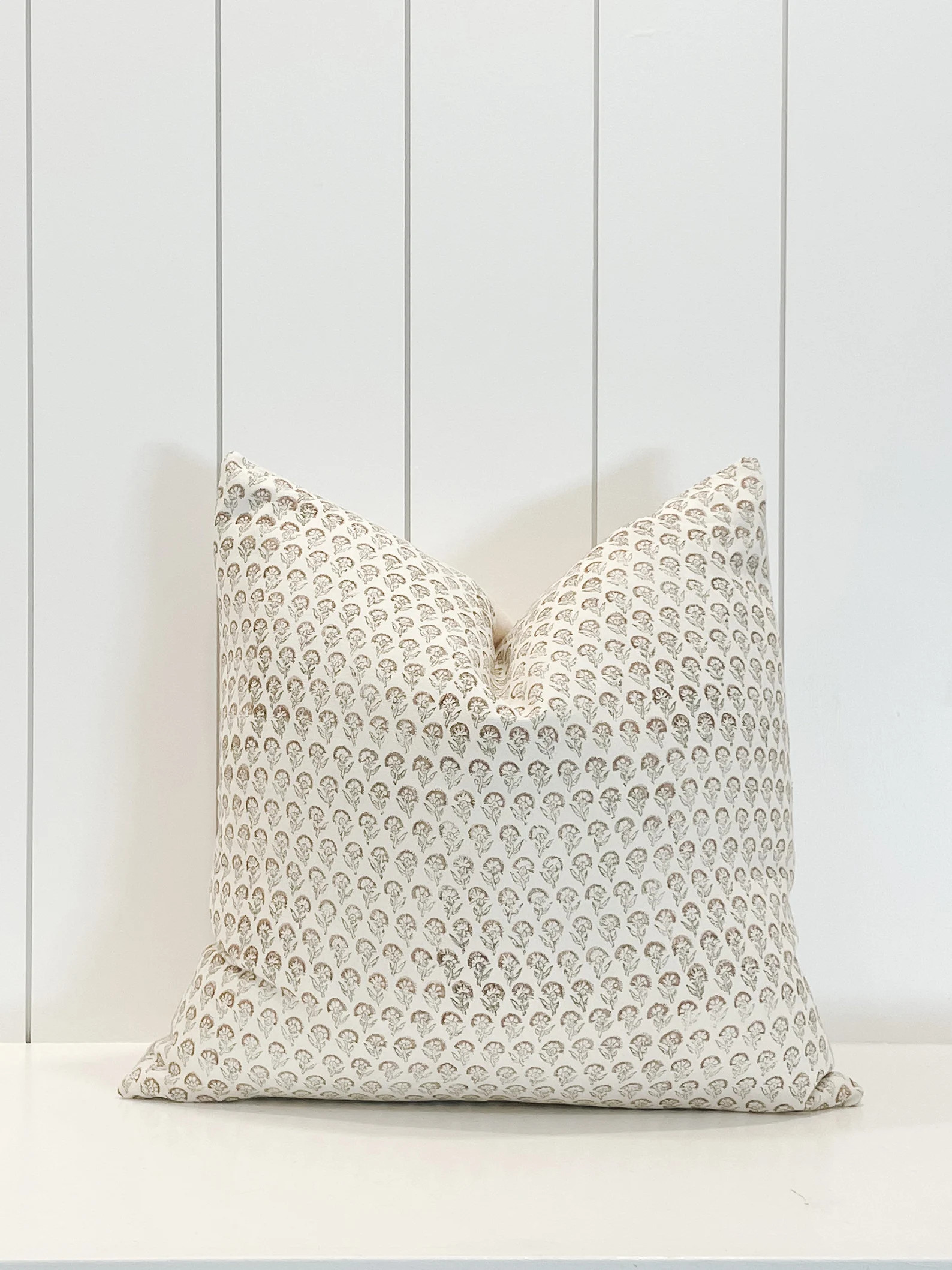 Floral Hand-block Pillow Cover | Etsy | Etsy (US)