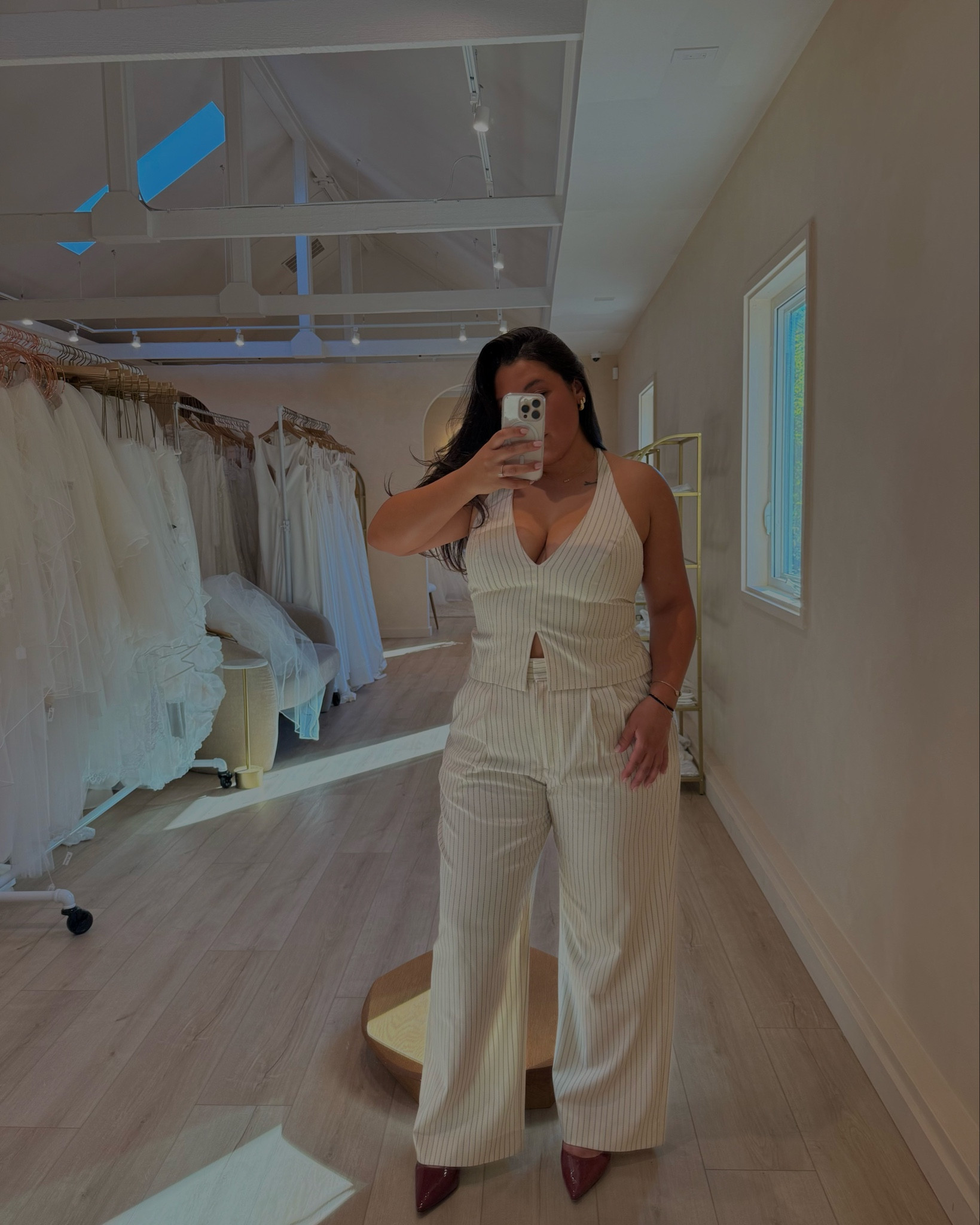 Cream/white pinstripe pant set. Curve love Abercrombie pants. Wearing a size 32

#LTKWedding #LTKSummerEdit #LTKStyleTip