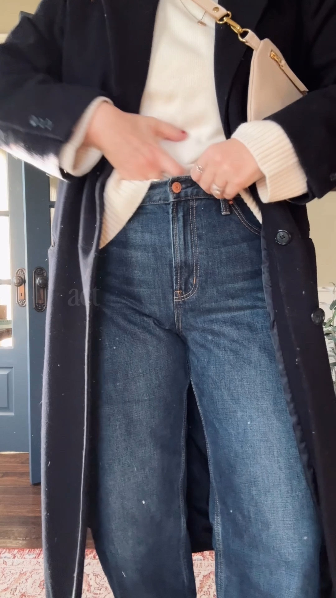 GRW- Little Reminders

Sweater- Quince - tts 
Tee- Old Navy - 100% cotton tts 
Jeans- Gap- up a size 
Socks- Target 
Loafers- Freda Salvador - sizes 8 and up go up half a size.  Code: jena10 
Coat- old but linking others :) 
Bag- Abbey Alley 

#LTKOver40 #LTKvlog #LTKgrwm