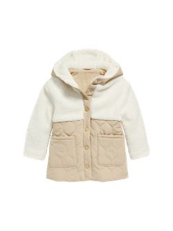 Unisex Hooded Mixed-Material Jacket for Toddler | Old Navy (CA)