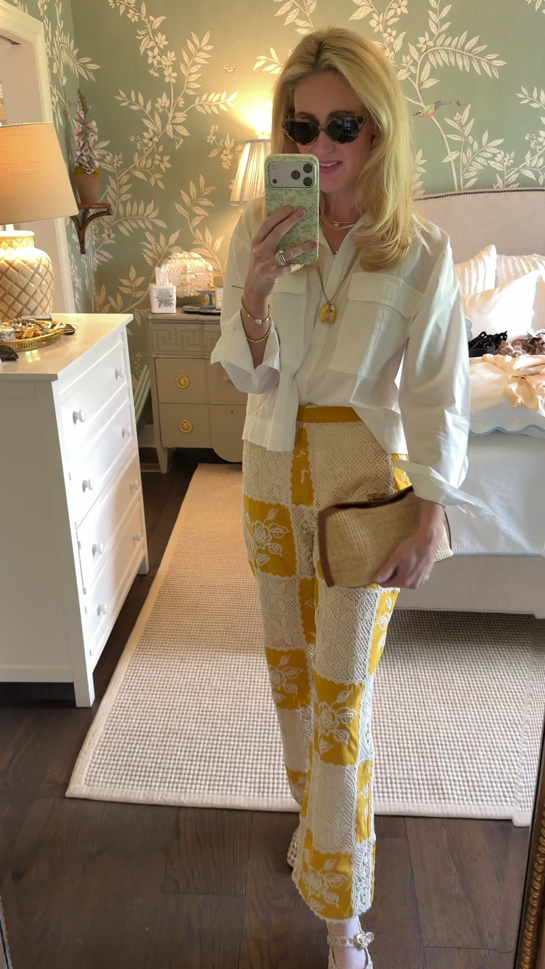 Party pants on! I’m wearing a size small! They have elastic in the back, so they’re super comfortable! 