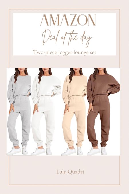 Fall fashion. Fall outfit. Lounge set. Two piece jogger set. Amazon deal of the day. Amazon finds. Fall fashion finds. Holiday outfit. Gifts for her.  Under $50 

#LTKmidsize #LTKfindsunder50 #LTKGiftGuide