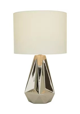 Monroe Lane Modern Ceramic Table Lamp, Silver | Belk
