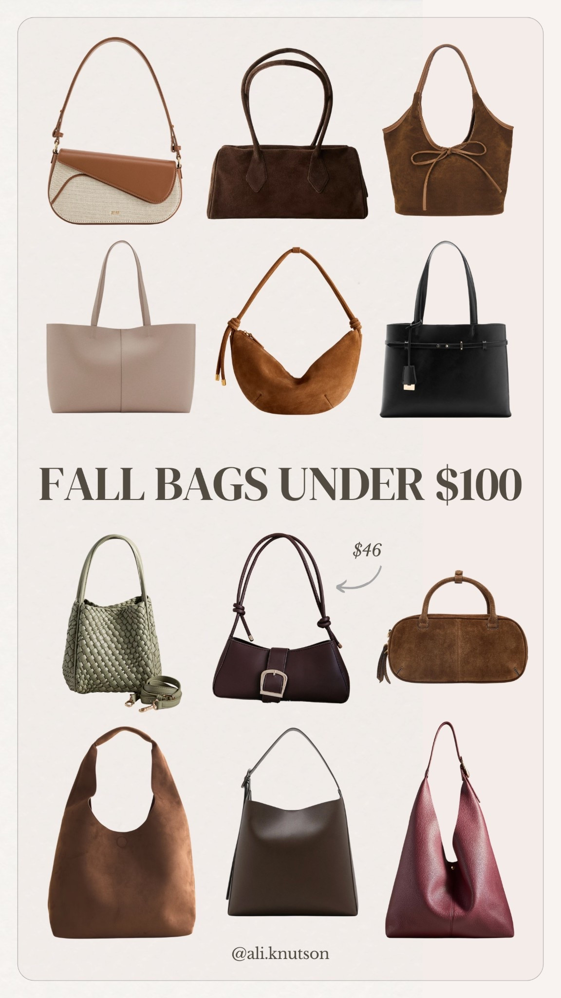 Fall bags and totes under $100 

#LTKSeasonal #LTKFindsUnder100 #LTKItBag