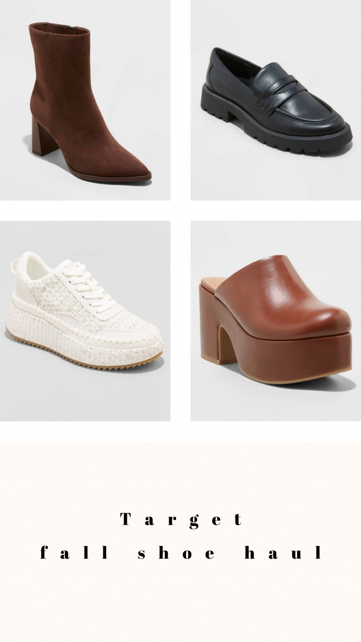 20% off Target! Shoes, fall shoes, haul, target shoes, sneakers, boots, fall boots, clogs, loafers, target, fall outfits

#LTKsalealert #LTKfindsunder50 #LTKSeasonal