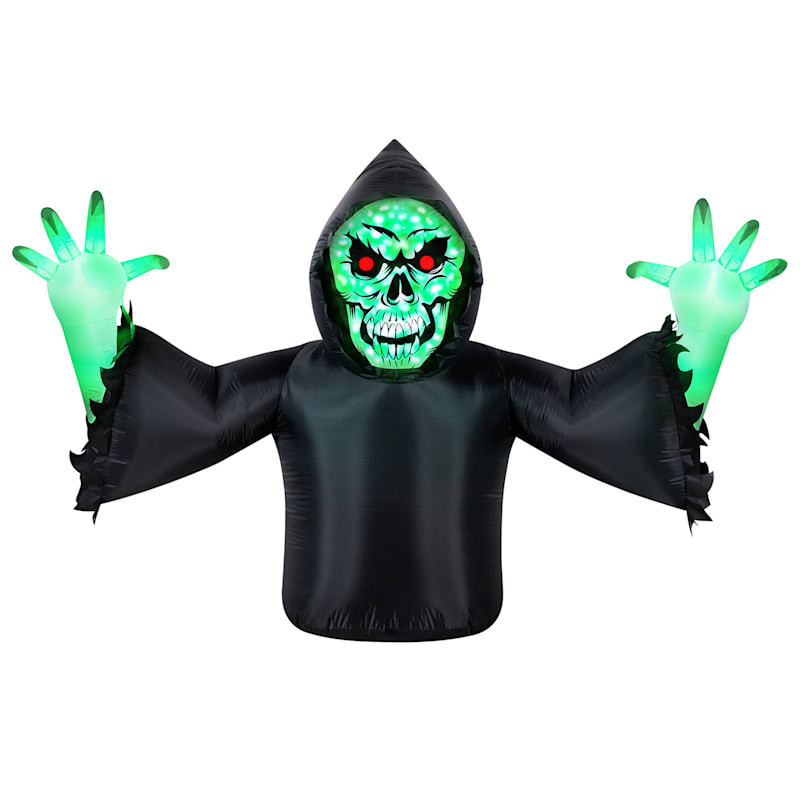 Reaper with Swirling Lights Halloween Inflatable, 7' | At Home