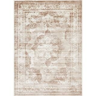 Unique Loom Sofia Salle Garnier Beige 7 ft. x 10 ft. Medallion Area Rug 3141314 - The Home Depot | The Home Depot