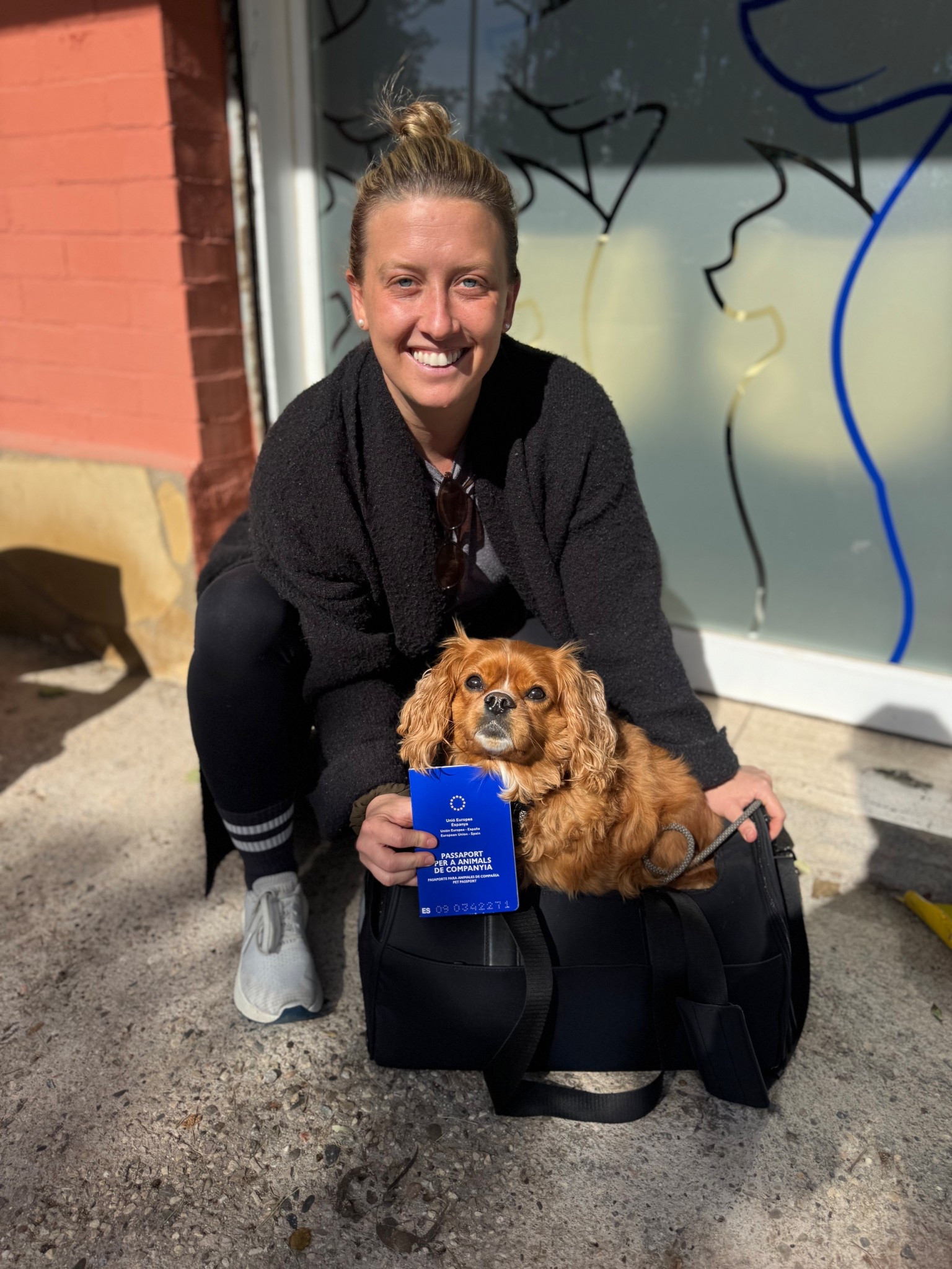 Traveling the world with my side kick 🐶 🌎 

I bought Charlie’s travel bag about 5 years ago.  She hops right in it on her own when I take it out for a trip.  I can tell how much she loves getting cozy in the soft fuzzy bed inside, and I love that the bag fits so easily underneath the airplane seats.  

We love our AWAY Pet Travel bag!  After 5 years, it still looks and feels brand new ✨

I’ve also linked my Away Carry On luggage that links perfectly with Charlie’s Dog Carrier for easy movement through the airports!