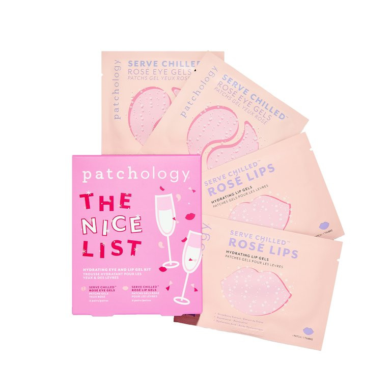 ($16 Value) Patchology The Nice List 4-Piece Eye and Lip Gel Mask Sampler Kit | Walmart (US)