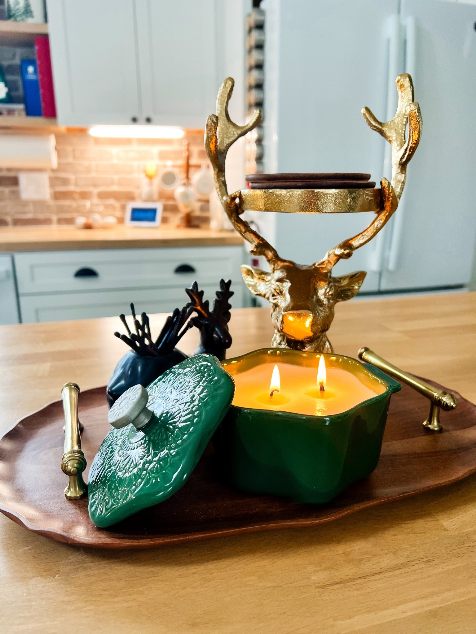 Turned a cocotte into an amazing candle! Obsessed with our little island centerpiece this holiday season.

#LTKHoliday #LTKSeasonal #LTKHome