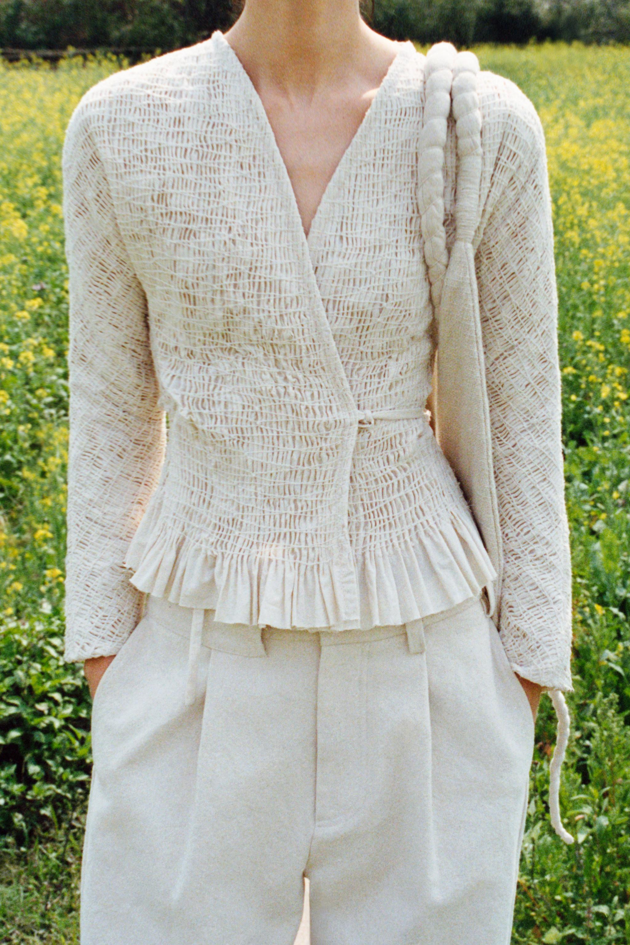 PLEATED STRETCH BLAZER X FANGLU LIN | Zara UK