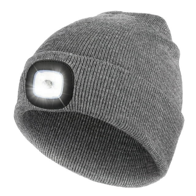 CENSGO Beanie with Light, Unisex USB Rechargeable LED Beanie, Lighted Knitted Cap Ideal Gifts for... | Walmart (US)