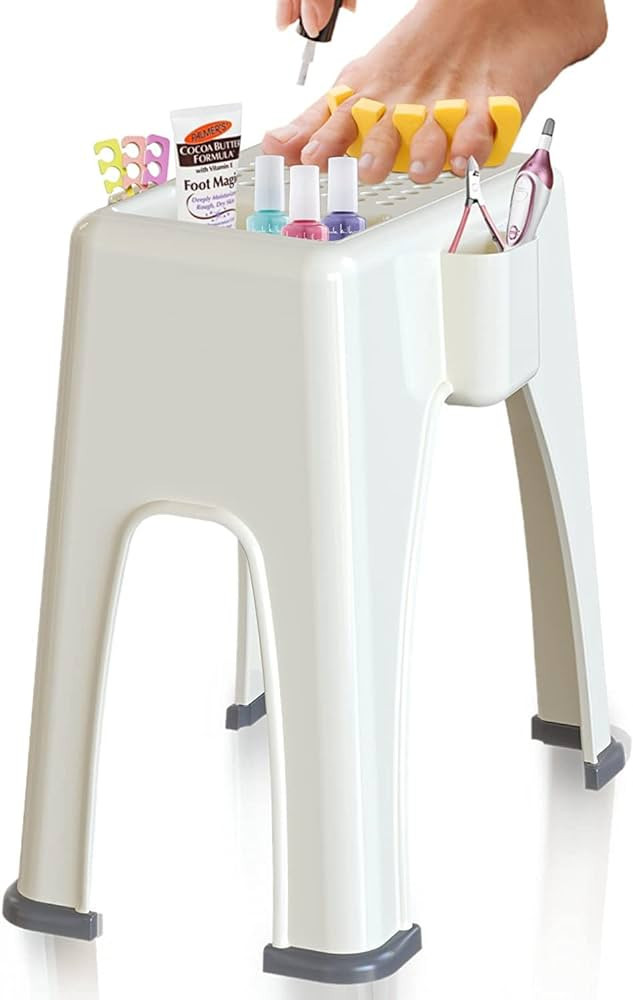 Skywin Shower Shaving Foot Rest - Plastic Shower Stool for Shaving Legs, 3 Pockets Hold Shaving E... | Amazon (US)