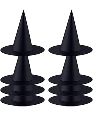 8 Pack Halloween Witch Hat Witch Costume Accessory for Halloween Christmas Party, Black | Amazon (US)