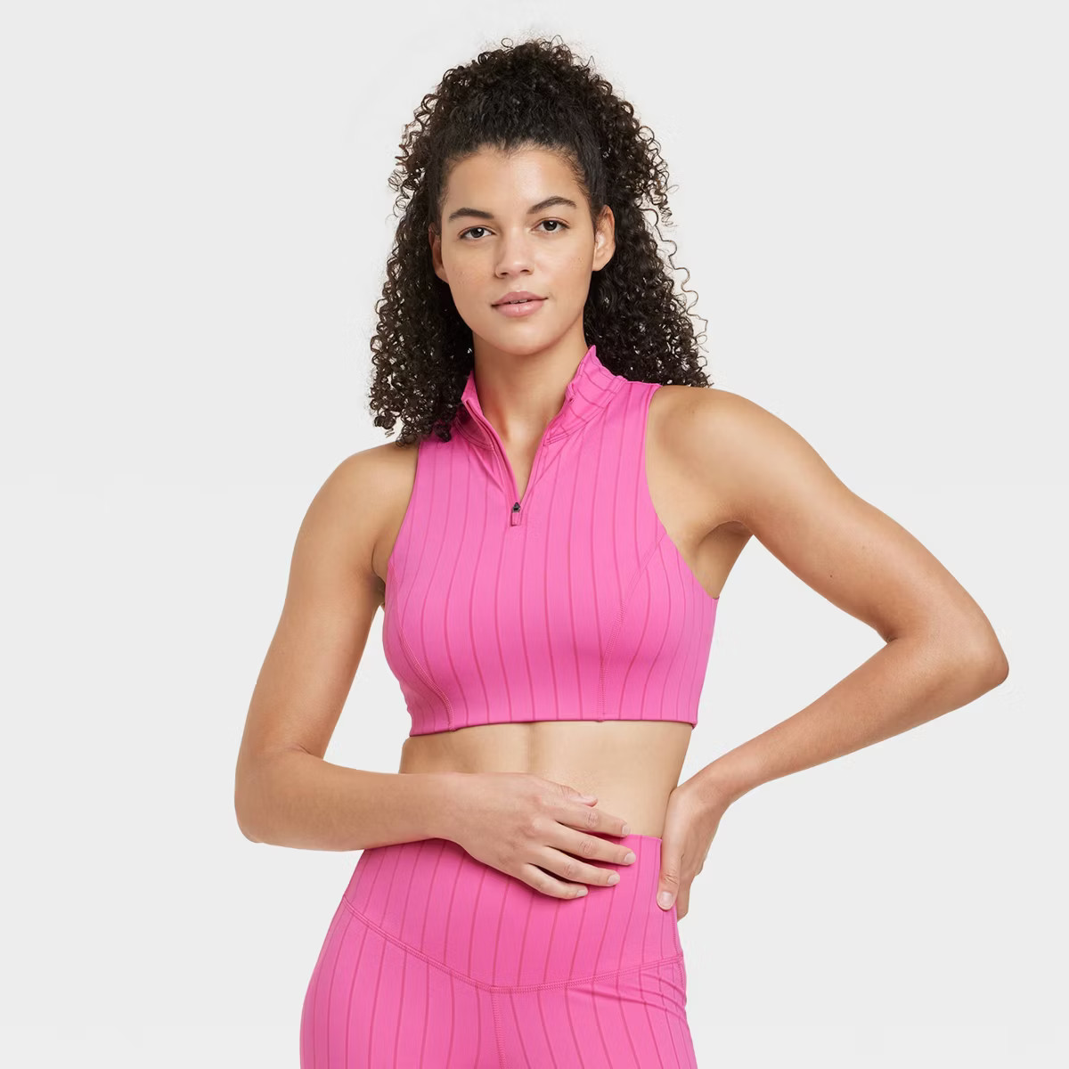 Women's High Neck Zip-Up Bra - JoyLab™ | Target