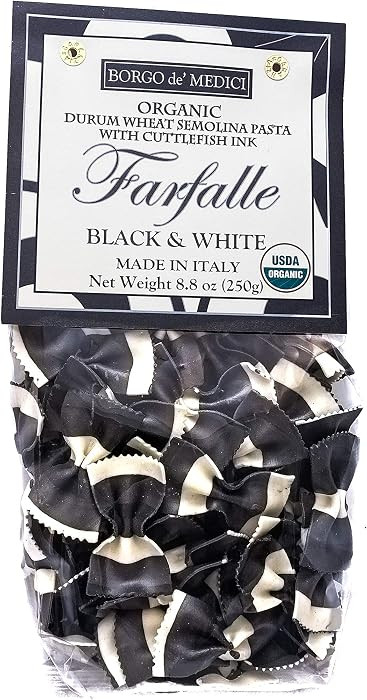 Borgo de Medici ORGANIC Black Squid Ink Bow Tie Pasta (8.8oz) | Amazon (US)