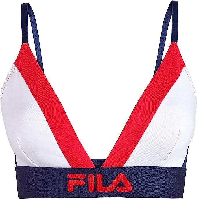 Fila Women's Logo Cotton Triangle Bralette | Amazon (US)