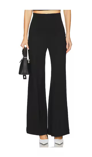 Ponte Knit Wide Leg Pant in Off White | Revolve Clothing (Global)