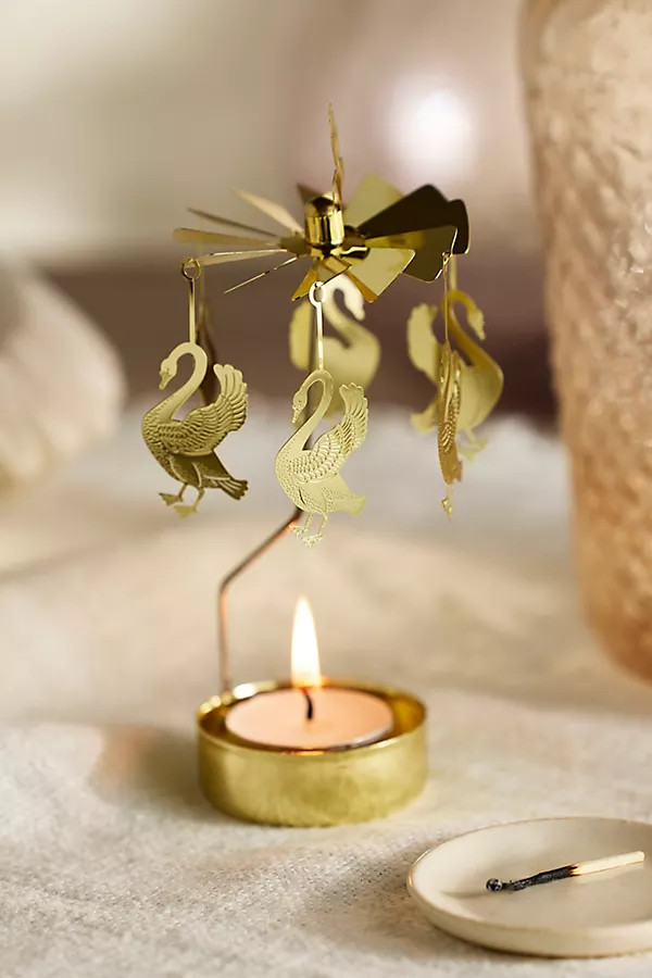 Rotary Candle, Swan | Anthropologie (US)
