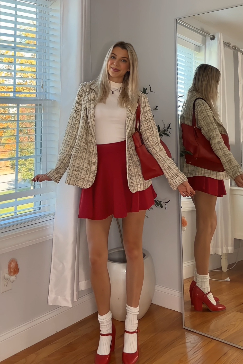 how fun is this preppy look for fall!🍂 been loving this new “red outfit” series on my IG page (@_nelamaria)

This whole look is so cute for fall and for those that are back to school or in the office!🤎

#LTKSeasonal #LTKfindsunder100 #LTKstyletip