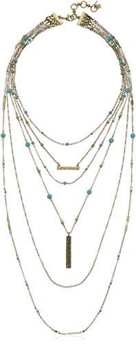 Lucky Brand Major Lucky Layer Turquoise Necklace, 18" + 2" Extender | Amazon (US)