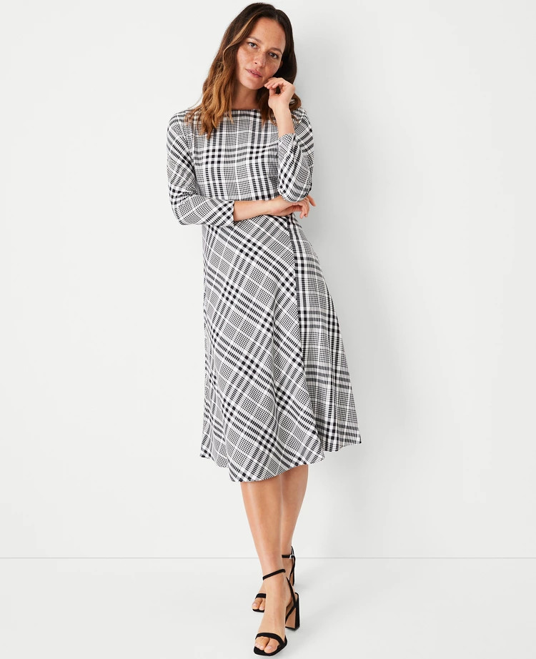 Plaid Midi Dress | Ann Taylor (US)