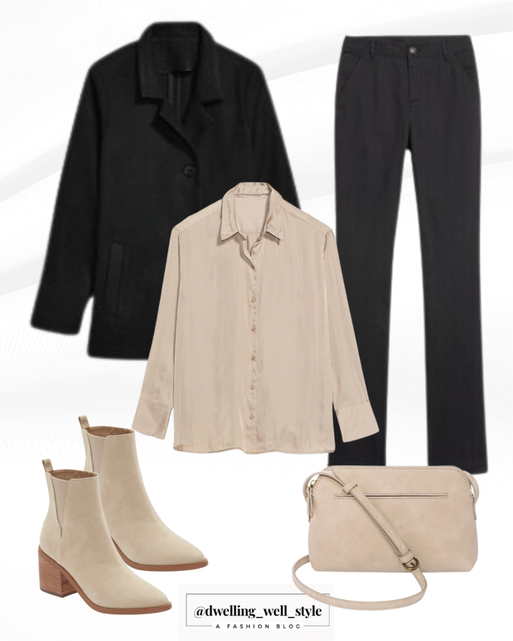 Old Navy New Arrivals:
Satin Button-Down Shirt styled with black bootcut pants and black button-down car coat.

Old Navy everything is 30% off in cart right now.

#LTKstyletip #LTKunder50 #LTKsalealert