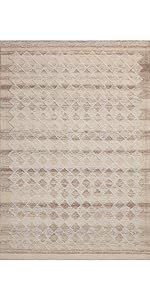 Loloi Magnolia Home by Joanna Gaines Rae Collection RAE-04 Natural/Ivory 5'-0" x 7'-6" Area Rug | Amazon (US)