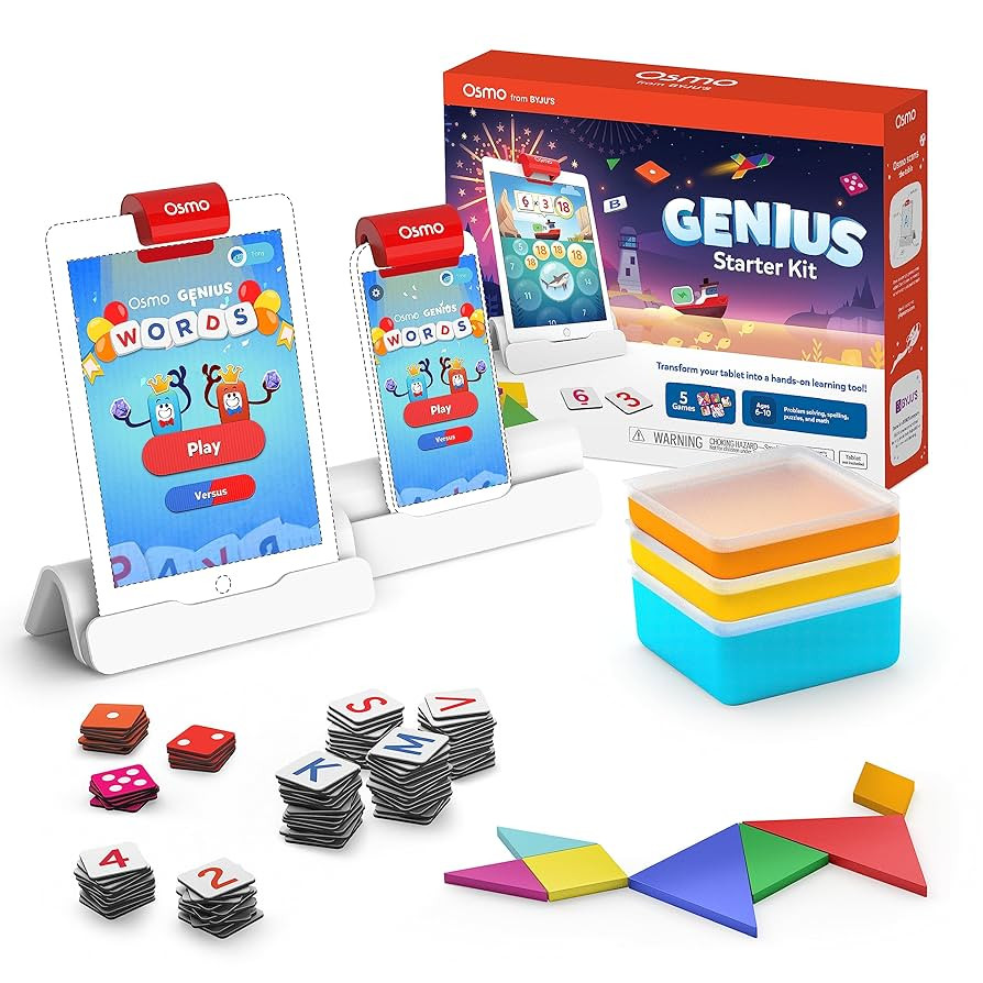 Osmo - Genius Starter Kit for iPad & iPhone - 5 Educational Learning Games - Ages 6-10 - Math, Sp... | Amazon (US)