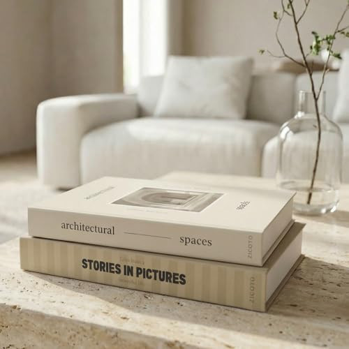 ZICOTO Beautiful Decorative Books Set of 2 for Your Coffee Table & Shelf | Amazon (US)