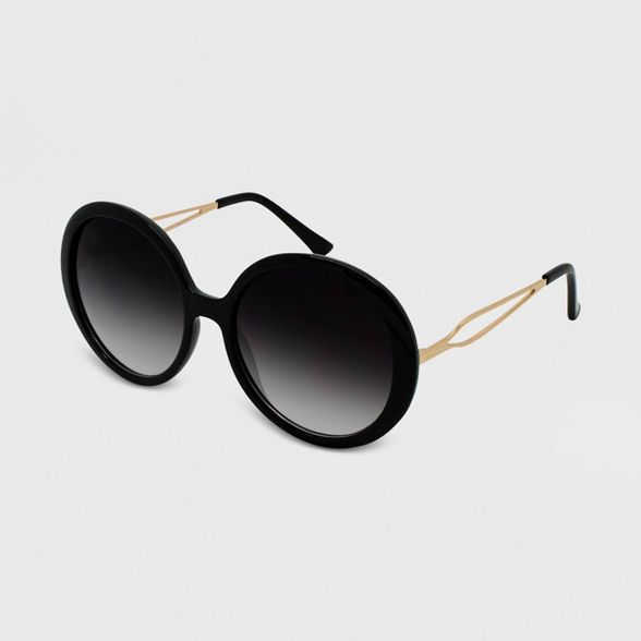 Women's Round Sunglasses - A New Day™ Black | Target