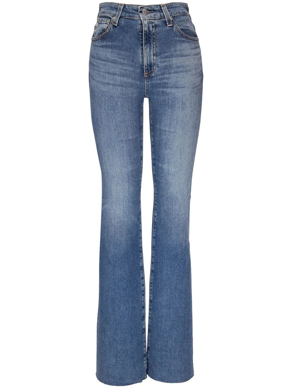 AG Jeans Stonewash Flared Jeans - Farfetch | Farfetch Global