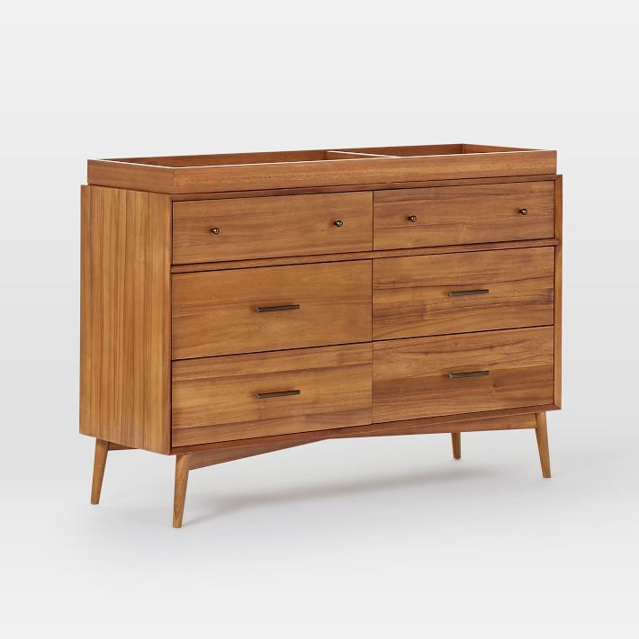 Mid-Century 6-Drawer Changing Table (56") | West Elm (US)