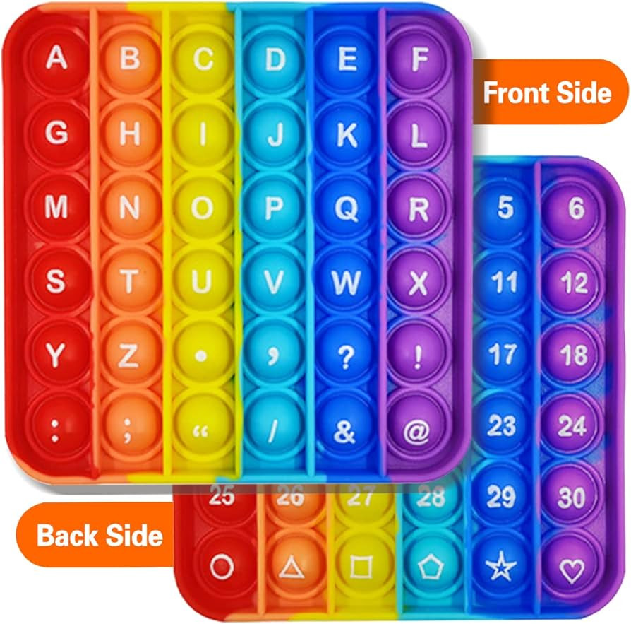 2 in 1 Fidget Toys, ABC Learning and Educational Toys, Poppers Fidget Toys, Stress Relief, Autism... | Amazon (US)