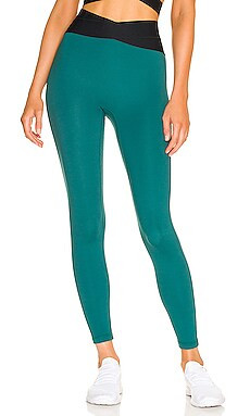 Le Ore Corso Crossover Legging in Pine & Black from Revolve.com | Revolve Clothing (Global)