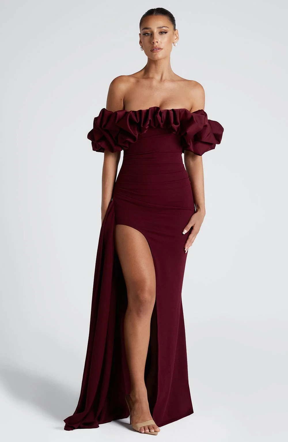 Elsie Maxi Dress - Cherry Lacquer | Babyboo (global)